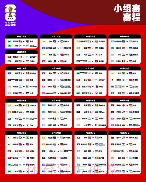 2026世界杯小组赛赛程官方发布高清直播实时查看 2026世界杯小组赛赛程官方发布高清直播实时查看